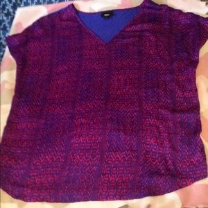 Pink and blue blouse